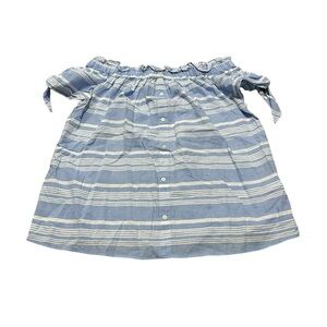 3/$15 ATMOSPHERE blue and white striped blouse